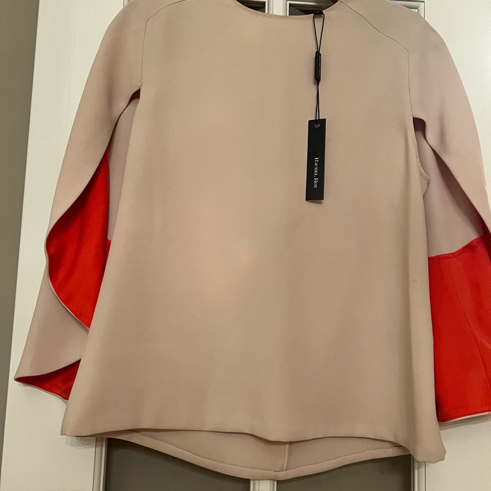 RACHEL Rachel Roy Cream Asymmetrical Blouse